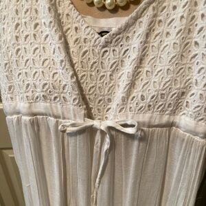 Elegant White Lace Wide Leg Jumpsuit